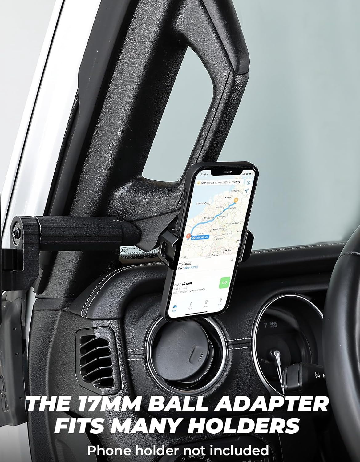 JOYTUTUS Mirrors Doors Off Compatible with 2018-2023 Wrangler JL/JLU & Gladiator JT, JL Side Mirrors with Ball Adapter, Wider View