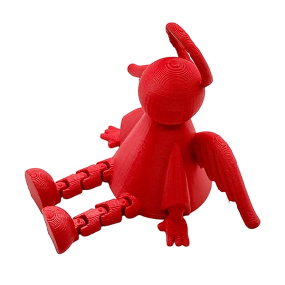 Miiottaa Christmas Articulated Angel Figurine Decors with Poseable Hinged Legs Tabletop Statue Ornament Gift for Shelf Display