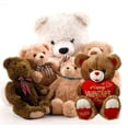 thumbnail image 2 of Valentine’s Day Sweetheart Bear Brown with Red “Happy Valentine’s Day” Heart Pillow 14-Inch Plush Valentine’s Day Gift for Kids, Adults, Special Occasions with Box of Chocolates and Roses (May Vary), 2 of 7