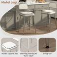 thumbnail image 4 of Solfway 26" Counter Bar Stools, Metal Frame Bar Chairs with Lumbar Support, Modern Counter Height Stools with Footrest, White (Set of 4), 4 of 7