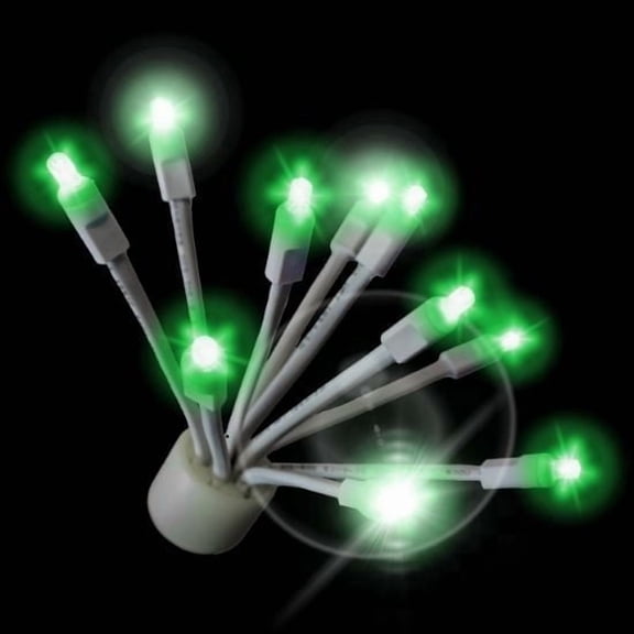 C9 Glitzer® - Twinkle Green lights with white base