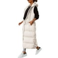 thumbnail image 2 of Winter Women Sleeveless Hooded Vest Coat Casual Solid Warm Parka Vest, 2 of 4