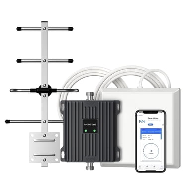 Phonetone Cell Phone Booster for Home, Support Band 12 13 17, Boost 5G/4G Signal ,4500sq ft, High Gain Directional Antennas, FCC Approved