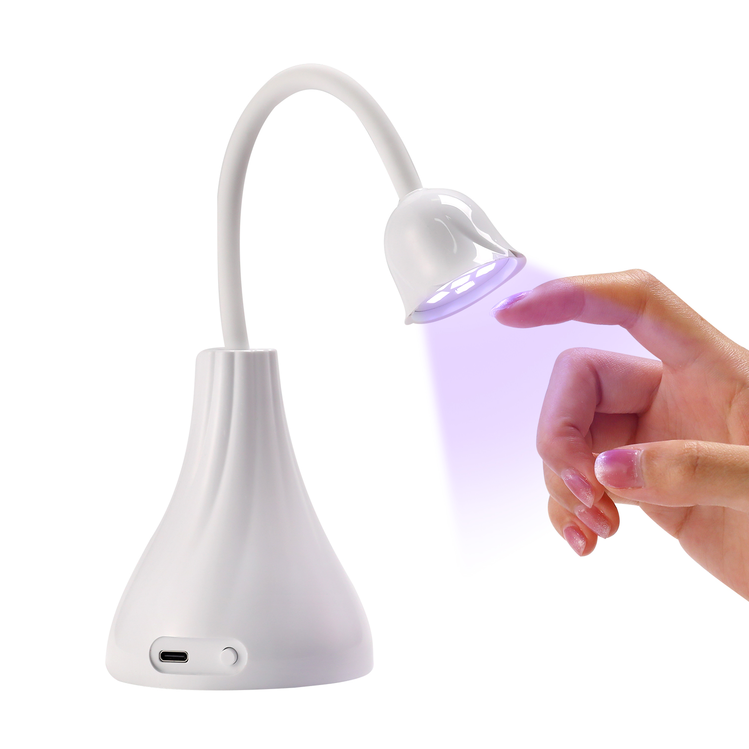 Mini Uv Nail Lamp For Gel Nails, With 5 Pcs Beads 18w Rechargeable Usb