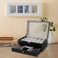 thumbnail image 3 of Men's watch box with 12 compartments, watch case, jewelry display case, black, 3 of 5