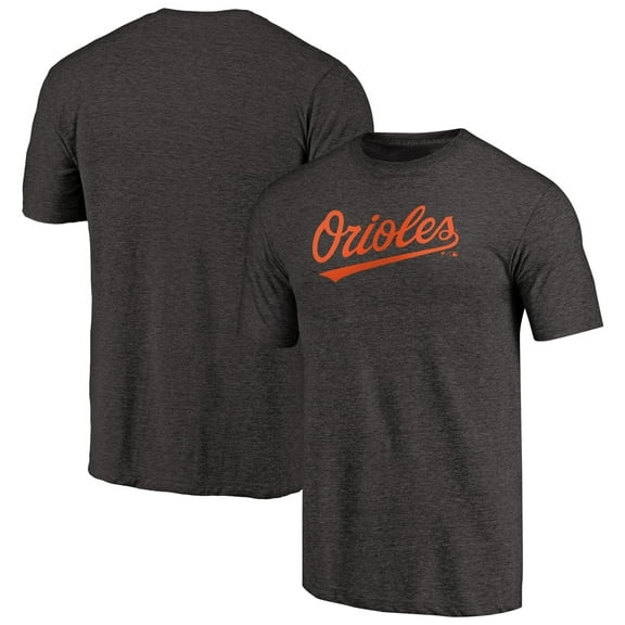Men's Black Baltimore Orioles Team Wordmark Tri-Blend T-Shirt
