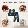 thumbnail image 7 of Salouo Solar System And Planets Pattern Women's Pajamas Set Long Sleeve Button Down Sleepwear Soft Pj Lounge Sets for women 2 Piece Pjs Set with Long Pants-XX-Large, 7 of 7