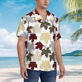 thumbnail image 3 of Balery maple leaves Camisas hawaianas de manga corta para hombre, camisas playeras de corte holgado, camisas de vacaciones con botones,Small, 3 of 7