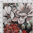 thumbnail image 3 of oneOone Cotton Flex Red Fabric Florals Sewing Craft Projects Fabric Prints By Yard 40 Inch Wide, 3 of 4