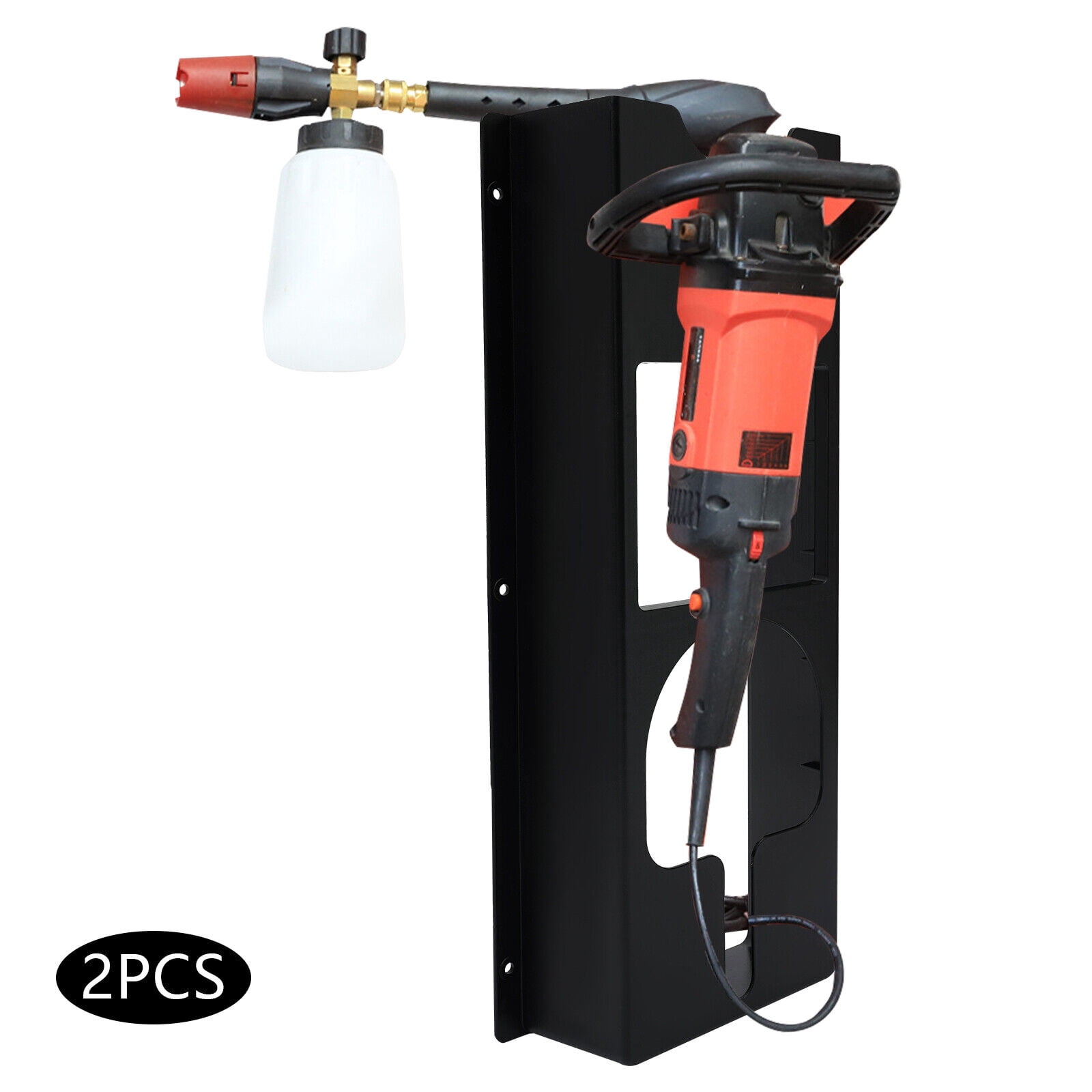 Miumaeov Polishing Machine Holder Wall Mounted  Polisher Holders 2Pcs Set Buffer Polisher Rack