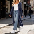 thumbnail image 5 of DIOAZUD Women's Plus Size Ribbed Knit Cardigan Extra Long Open Front Long Sleeve Floor Length Cardigan Sweater Soft Lightweight, 5 of 8