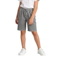 thumbnail image 5 of Atogsazn Kids Boys Summer Short Jeans Chlidrens Casual Wide Leg Drawstring Denim Shorts with Pocket Pants Gray 11-12 Years Fashion, 5 of 7