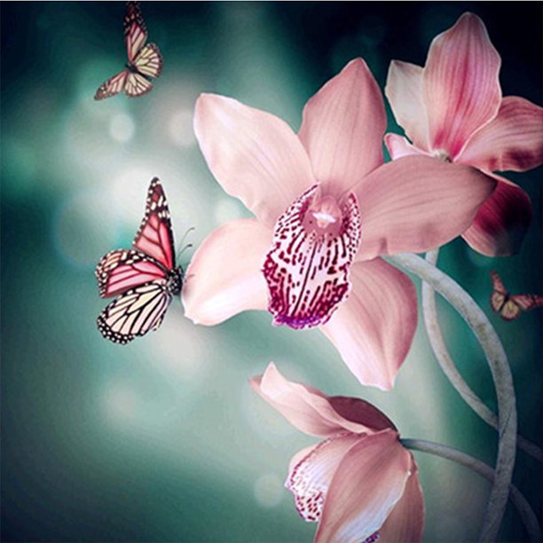 Kit de pintura por números DIY Cymbidium Oil Art Picture Craft Home Wall Decor (H1209) FLhrweasw Nuevo