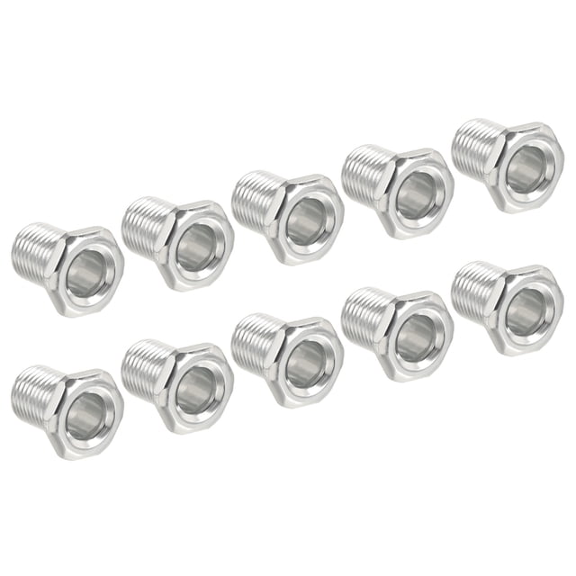 Unique Bargains 15mm Long Pipe Hexagon Countersunk Flat Head M10 Thread Lamp Rod 10 Pack