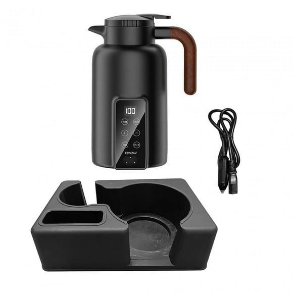 Taza calefactora para coche, calefacción inteligente, taza para coche, calentamiento rápido, hervidor de agua eléctrico para té, coches familiares de Negro mayimx Hervidor de calentamiento automático