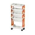 thumbnail image 2 of HauiWeiLyai 5 Tiers Storage Organiser Large Capacity Rolling Utility Cart for Home Office Kitchen Bathroom Essential Rack, 2 of 6