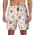 thumbnail image 2 of Picia Cute Squirrel pattern Mens Swim Trunks with Compression Liner Stretch Beach Shorts Quick Dry with Zipper Pockets No-Chafing Board Shorts-Medium, 2 of 9