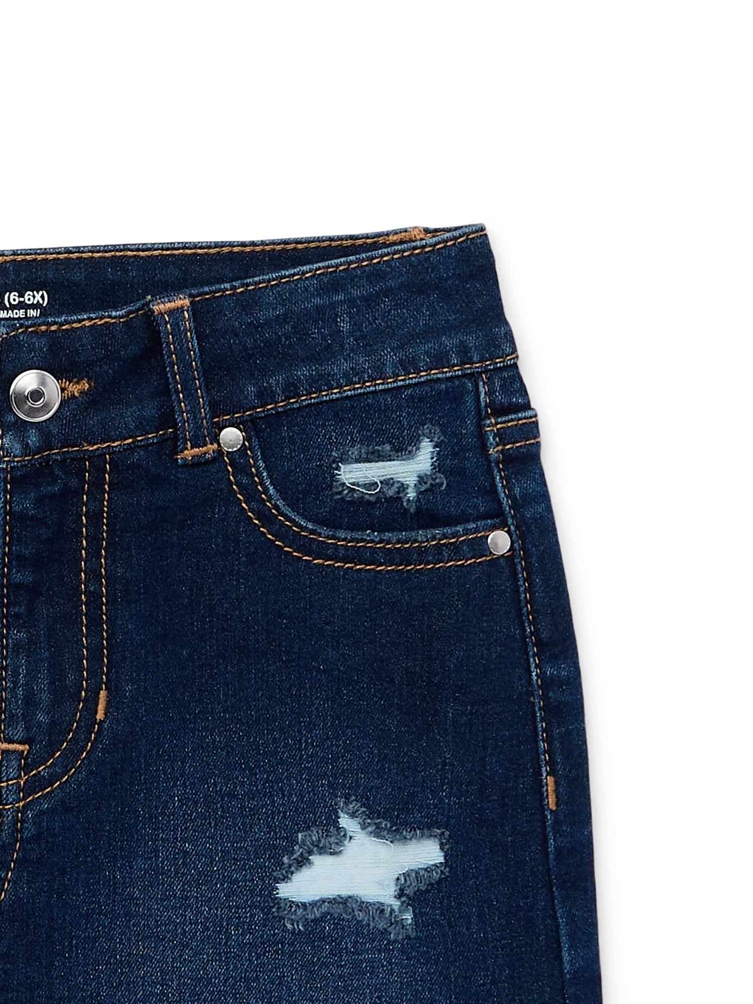 Wonder Nation Girls Destructed Denim Skirt, Sizes 4-18 & Plus