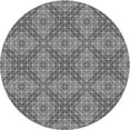thumbnail image 1 of Ahgly Company Machine Washable Indoor Round Transitional Grey Gray Area Rugs, 8' Round, 1 of 7