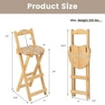 thumbnail image 4 of Costway Set of 2 Bamboo Folding Barstools Counter Height Dining Chairs Installation Free, 4 of 8