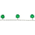 thumbnail image 6 of Northlight LED St Patrick's Day Shamrock String Lights with Timer - Green - 5.5' Clear Wire - 20ct, 6 of 7