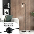 thumbnail image 6 of Costway Industrial Floor Lamp with Hanging Glass Lampshade and Foot Switch Modern, 6 of 10