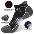thumbnail image 2 of COOPLUS Women's Ankle Socks 10 Pairs, Cushioned Breathable Mesh Arch Support Low Cut Athletic Running Socks, 2 of 8