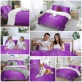 thumbnail image 5 of Luxury Diamond Bedding Duvet Cover Set Full Size 4 Pieces Shinning Purple Gradient Modern Art Bedding Set with Zipper Closure, 1 Comforter Cover 86x86 Inches 1 Flat Sheet & 2 Pillow Cases, 5 of 7