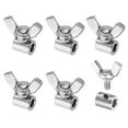 thumbnail image 1 of Unique Bargains 304 Stainless Steel 4mm Hole Wire Rope Clips, 6Pcs Wire Rope Clamp Fasteners Screws, Silver, 1 of 7