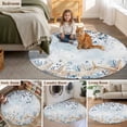 thumbnail image 5 of Blue Beige Coastal Round Area Rug 3Ft Washable Small Circle Rugs for Kitchen Entryway, Beach Starfish Summer Eucalyptus Ombre Non-Slip Carpet Floor Mats Indoor Outdoor Carpet Runner Home Decor, 5 of 8