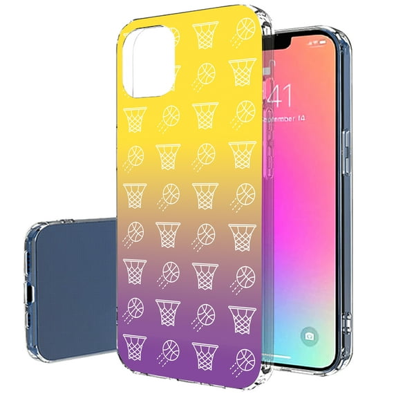 TalkingCase Slim Case for Apple iPhone 13 Pro, Slim Thin Gel Tpu Cover, Basketball Gradient Print, Light Weight, Flexible, Soft, Anti-Scratch, Printed in USA