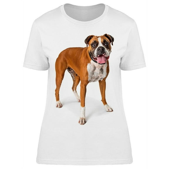 Adult Crossbreed Boxer Dog T-Shirt Women -Image by Shutterstock, Female x-Large