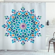 Ambesonne Orient Shower Curtain, Vintage Eastern Damask Form, 69"Wx84"L, Multicolor