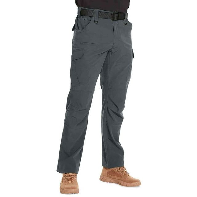 Mceream Pantalons pour Hommes, Pantalons Cargo de Randonnée Résistants à l'Eau, Pantalons de Travail Légers pour Extérieur, Pantalons de Sport pour Homme Gris TG