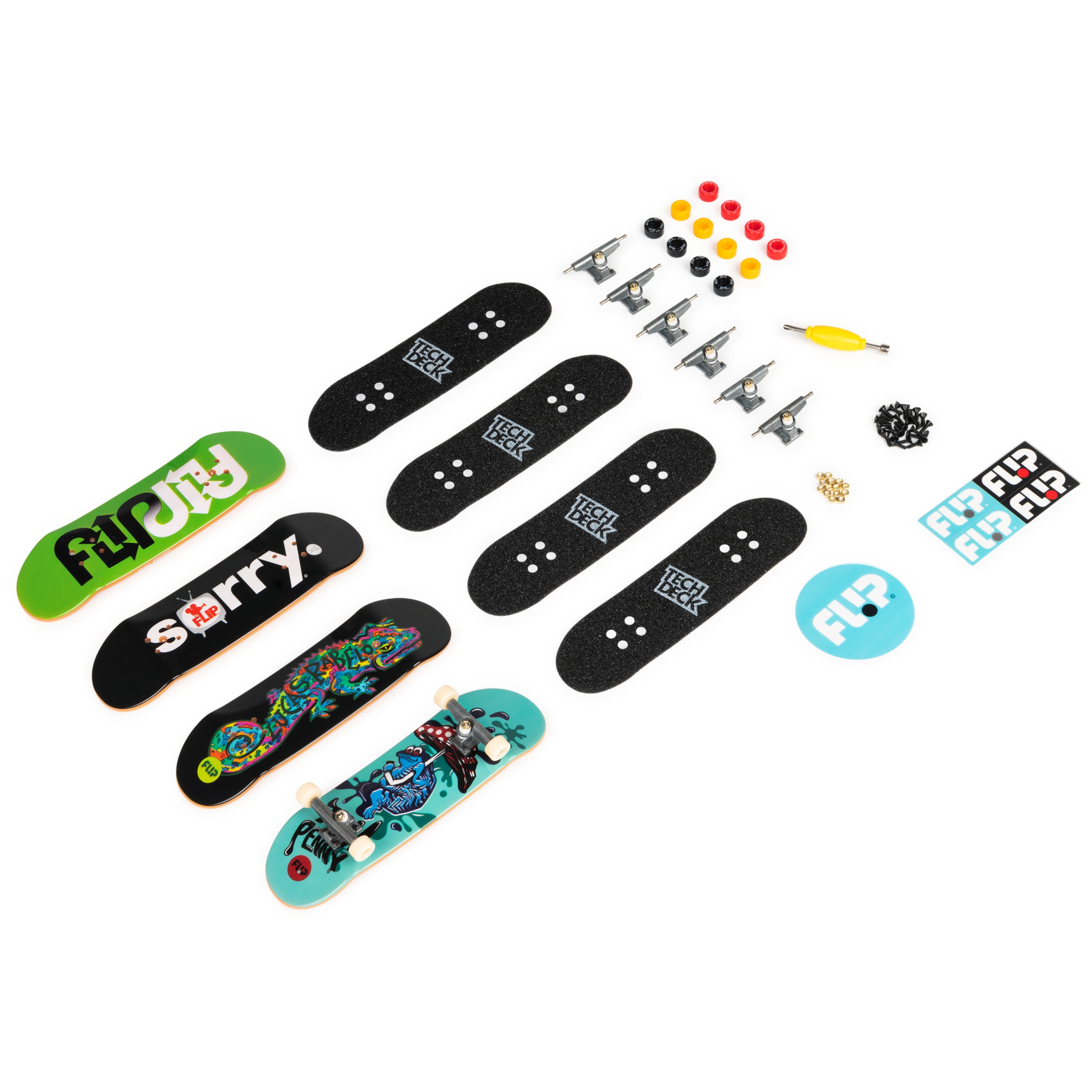 Tech Deck Deluxe Sk8shop 4 Pack Mini Skateboard Fingerboard Multi (Finesse)