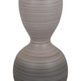 thumbnail image 4 of Modern Flower Vase, Double Bulb Ombre Textured Gray Ceramic, 17 Inch, 4 of 6