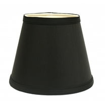 12" Black with White Hardback Empire Slanted Slanted Shantung Lampshade
