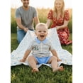 thumbnail image 4 of BemeyourBBs Toddler Baby Boy Golf Outfits Infant Boys Summer Clothes Short Sleeve Half Zipper Lapel Collar Golf Cart Embroidery Striped Shirt Top and Shorts Set Pockets, 4 of 8