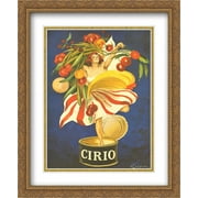 Cirio 2x Matted 28x36 Large Gold Ornate Framed Art Print by Leonetto Cappiello