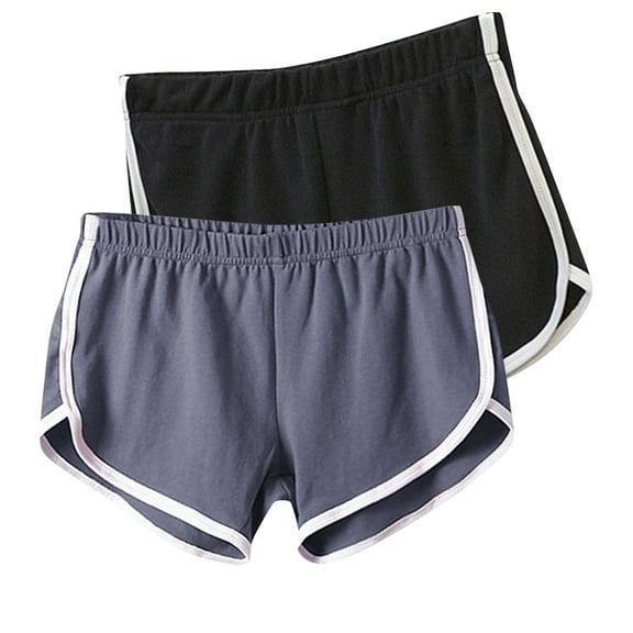 Uaswgudfs 2-piece set ​Women's Stylish Running Shorts for Summer - Elastic Waistband with Contrast Trim & Breathable Fabric for Gym/Casual Army Green S