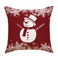 thumbnail image 4 of Funda de almohada navideña, funda de cojín estampada para sala de estar, decoración navideña Muñeco de nieve Macarena Fundas de almohada, 4 of 8