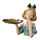 thumbnail image 4 of Bandeja para llaves con forma de princesa de resina, bandeja moderna para guardar llaves y dulces. verde, 4 of 9