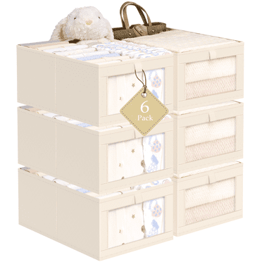 Criusia Linen closet organizers and storage, Beige