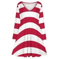 thumbnail image 3 of Liberia National Country Flag Long Sleeve Sexy Dresses For Women Ladies Vintage Elegant Party Dress Oversized V-neck Dress, 3 of 7