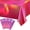 Red, variant on Hot Pink Iridescence Plastic Tablecloth Shiny Foil Metallic Laser Rainbow Rectangle Table Cover for Birthday Wedding Party Decor