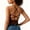 Brown, variant on Women Strappy Open Back Racerback Sleeveless Seamless Crop Tank Top Casual Trendy Workout Slim Camisole, Black S