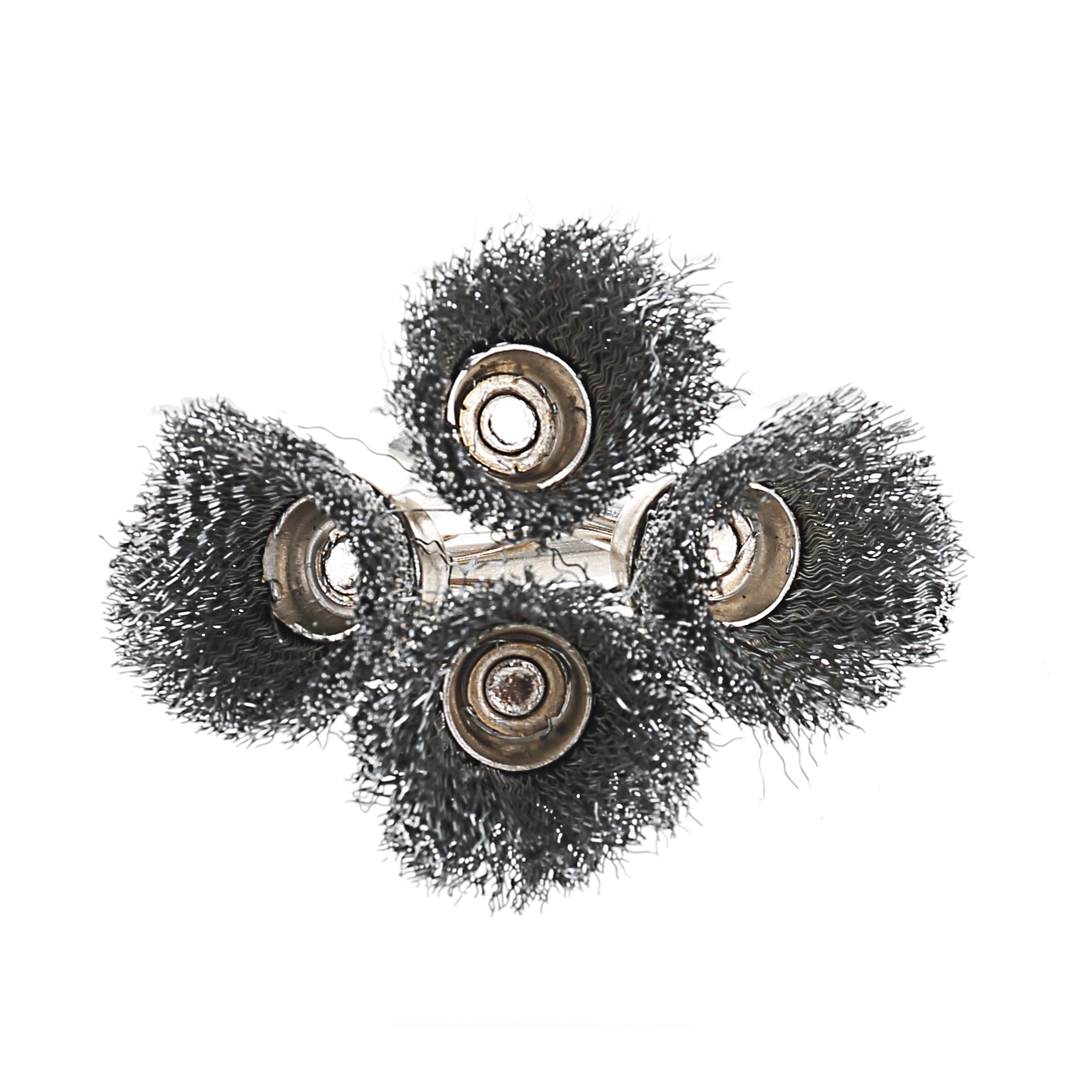 Hyper Tough 4 Piece 1/2 inch Carbon Steel Brushes for Removing Oxidation in Abrasives