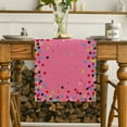 thumbnail image 2 of Sm:)e Happy Birthday Polka Dot Pink Table Runner 13x36 Inch, 2 of 7