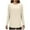 Beige, variant on WREESH Womens Fashion Tunic Tops Loose Solid Color Handcuffed Long Sleeved Round Neck T-Shirt Pullover Beige