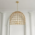 thumbnail image 4 of Aiwen 4-Light Rattan Cage Chandelier Classic Minimalist Industrial Ceiling Hanging Lamp for Kitchen Dining Room, 4 of 10